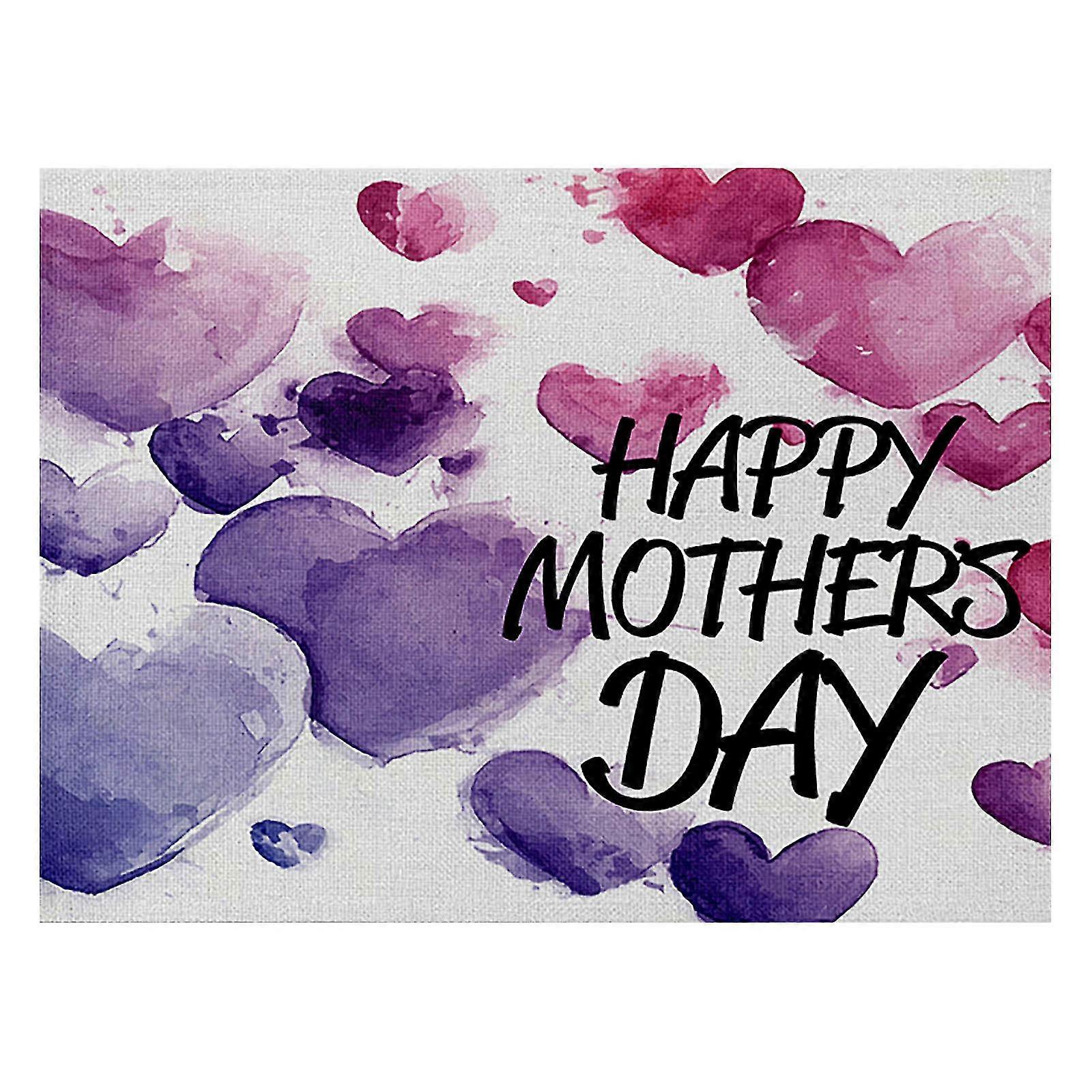 Tapete de mesa de isolamento térmico do Dia das Mães e do linho