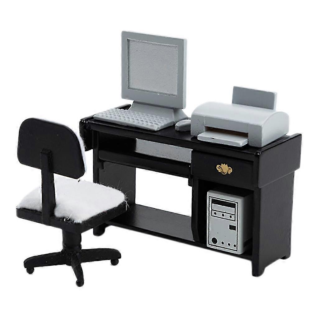 1/12 Computer Desk With Printer Furniture Rate B