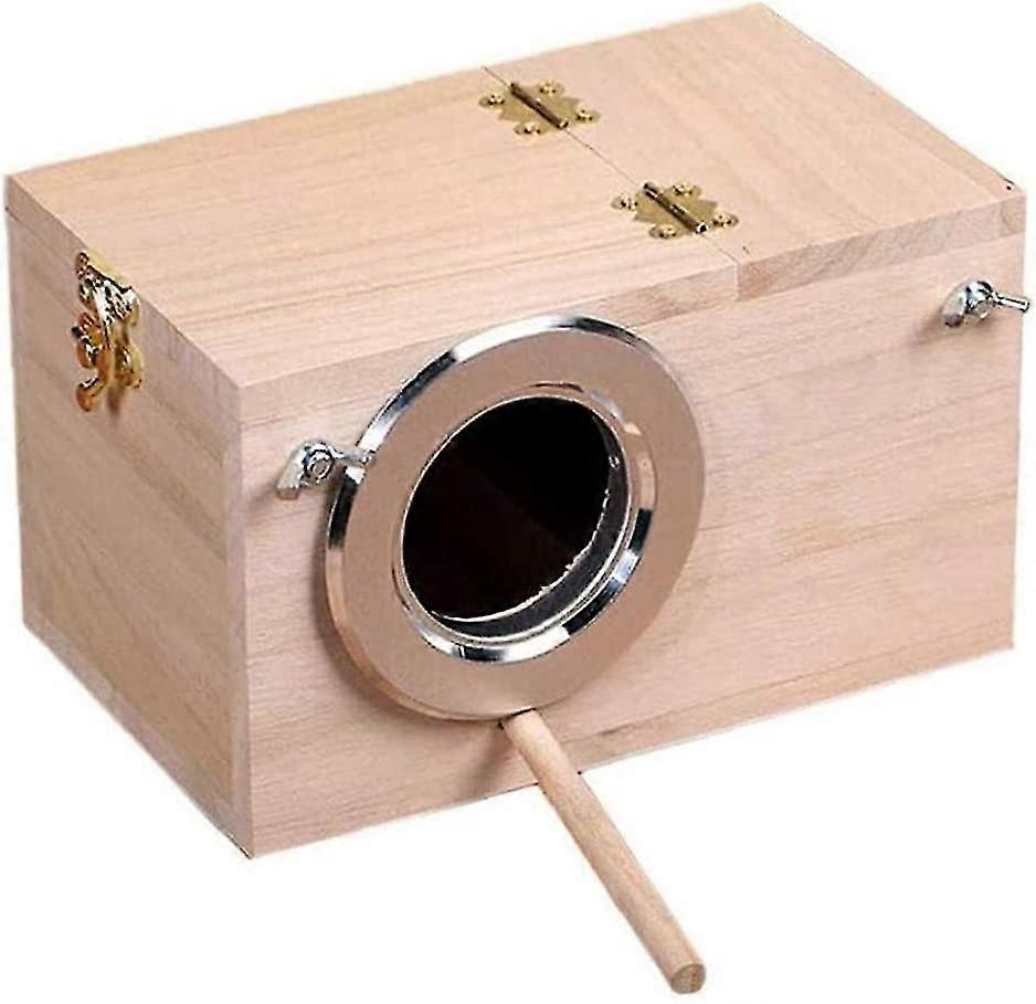 Bird House Breeding Box Parakeet Nest Pine Parrotlets Budgie Cage Mating Box Bird House 12 * 12 * 19