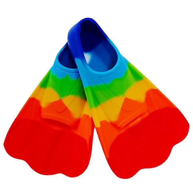 Silikoniräpylät uimaräpylät, lasten silikoniset lyhyet räpylät, uintiharjoitteluräpylät, snorklausharjoitusvälineet, väri