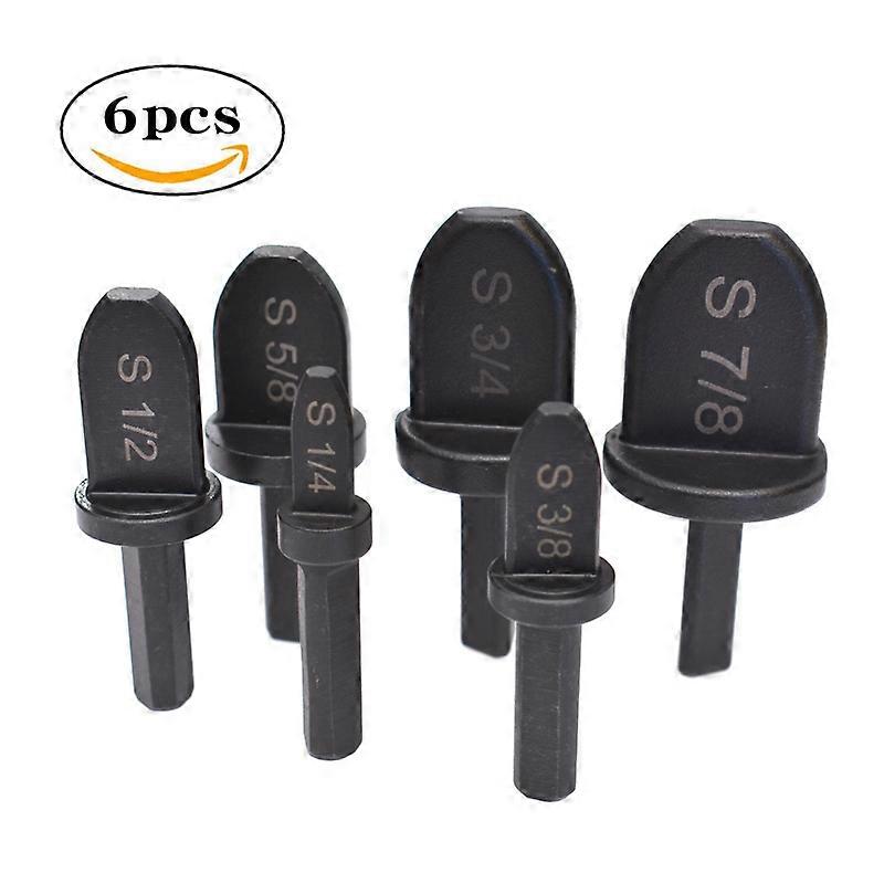 6pcs/set Air Conditioner Copper Pipe Crimping Tool Triangular Handle Tube Expander Multifunction Crimping Tool Drill Bit