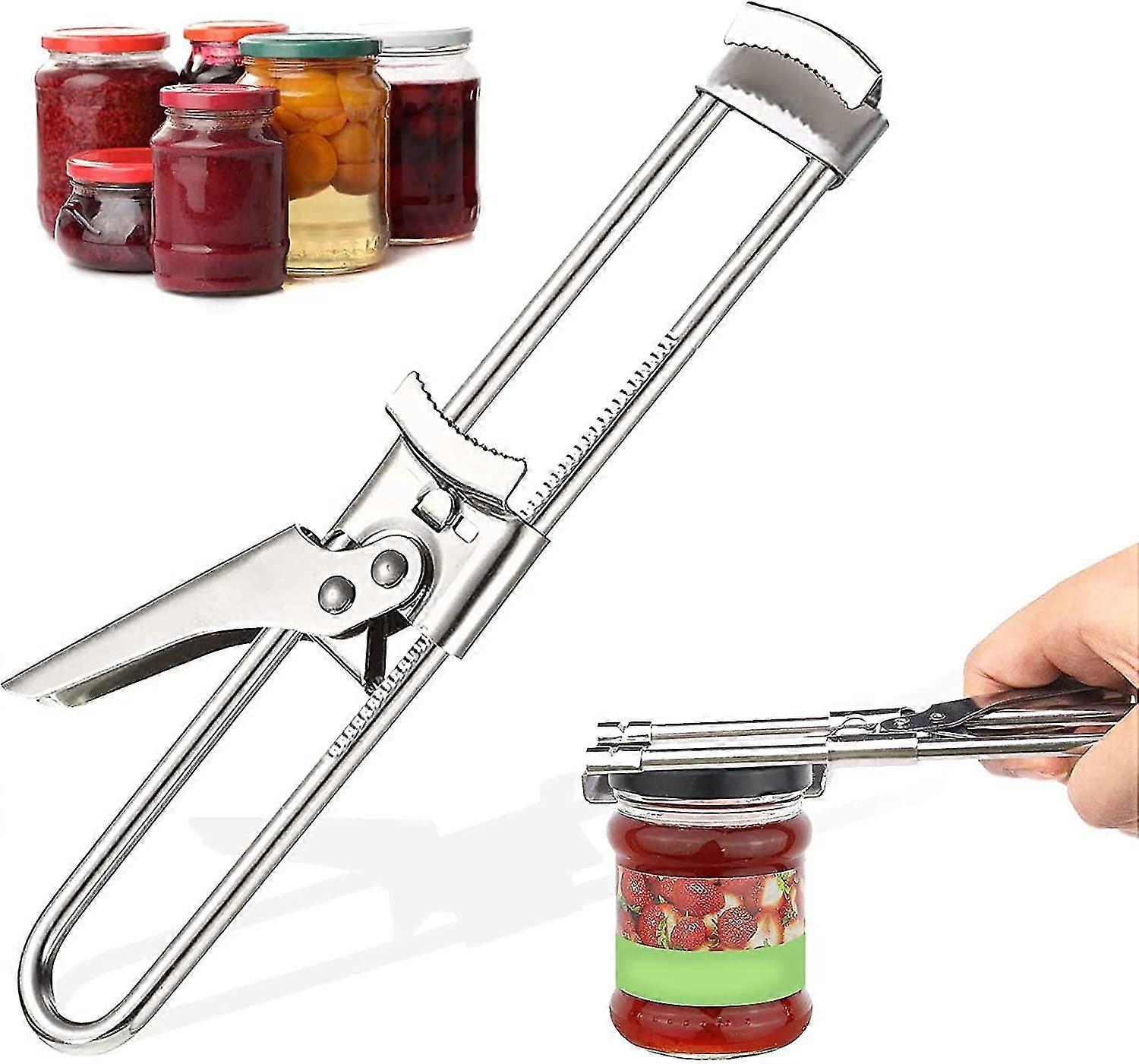 Can Lid Opener, Manual Jam Jar Bottle Opener Stainless Steel For