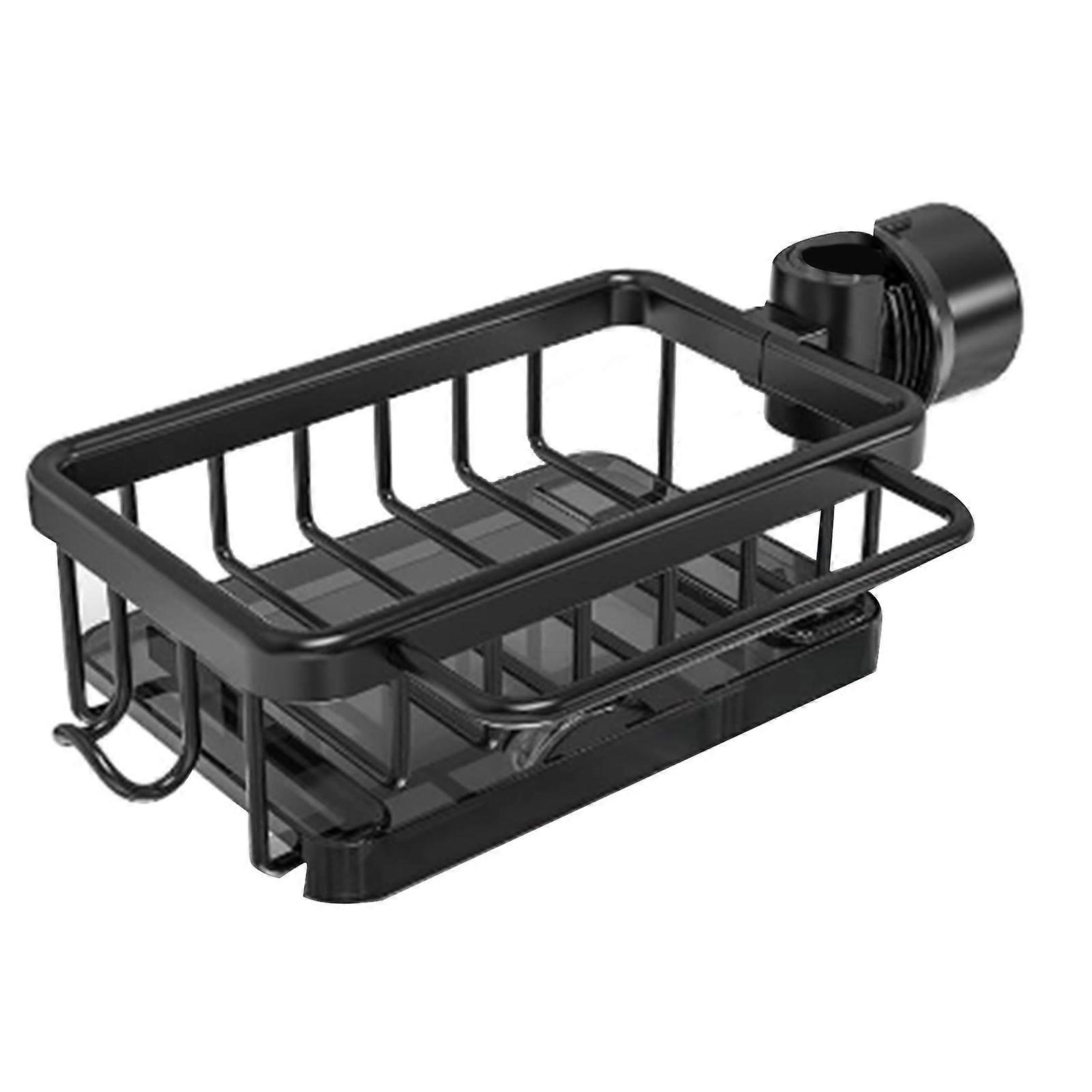 Sponge Holder Hanging Faucet Drain Rack with Hook Strong Load-bearing Not Easily Deformed Kitchen Sink Organizer