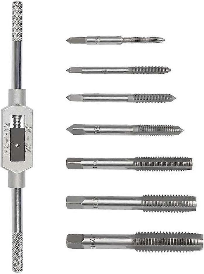 8pcs Hand Tap Set Hand Tap Set (M3/4/5/6/8/10/12)
