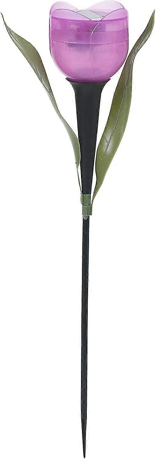 Solar Powered Led Garden Pathway Lamp -(3pcspurple)