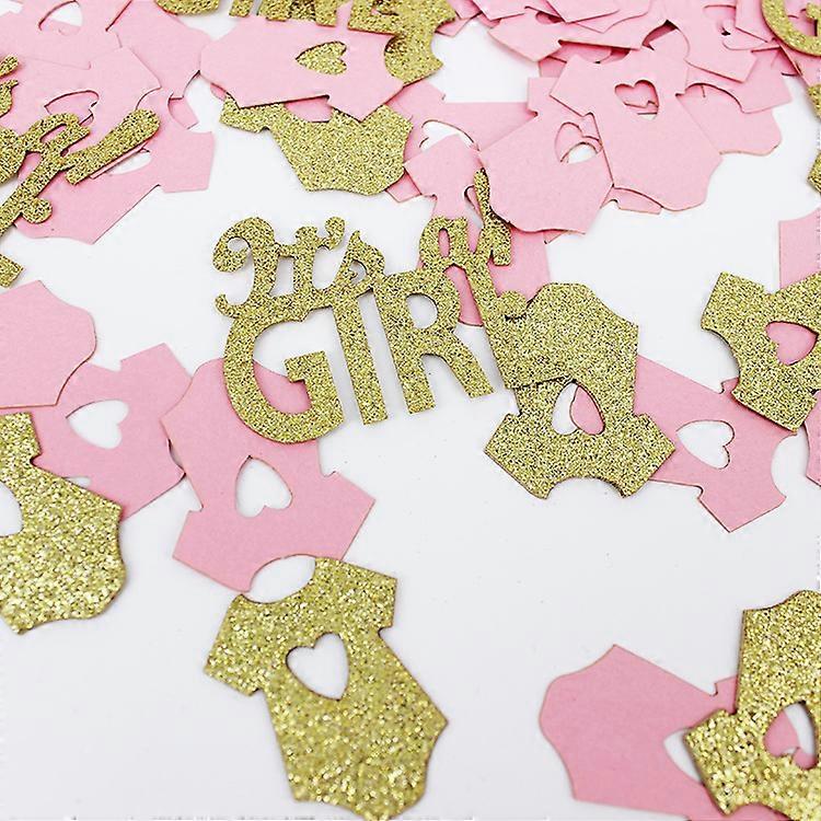 婴儿欢迎学校五颜六色的小衣服桌面装饰品五彩纸屑婴儿送礼会礼品包装