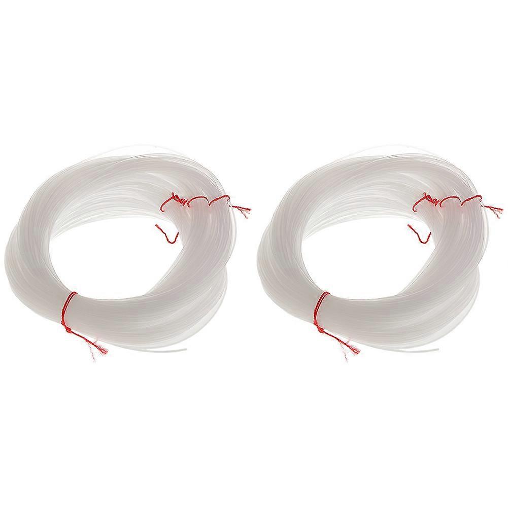 2pcs 100 Meters Clear Nylon String 1mm Diameter Boat/Cast Fishing Line Thread Hook Tying