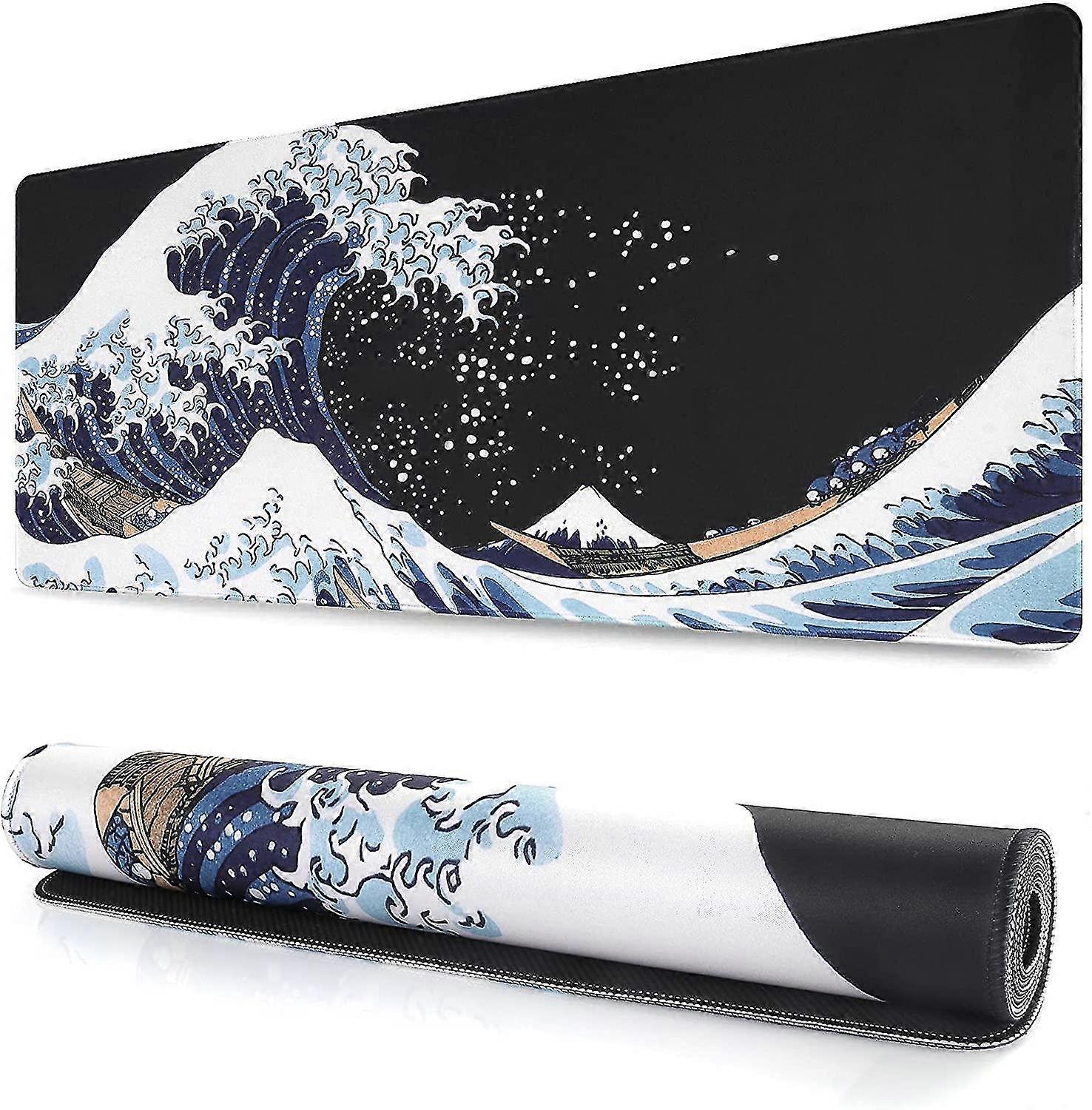 Extended Gaming Mouse Pad-computer Keyboard And Mouse Pad With Non-slip And Waterproof Rubber Base, 35.1 X 15.75 Inches 3 Mm Thick