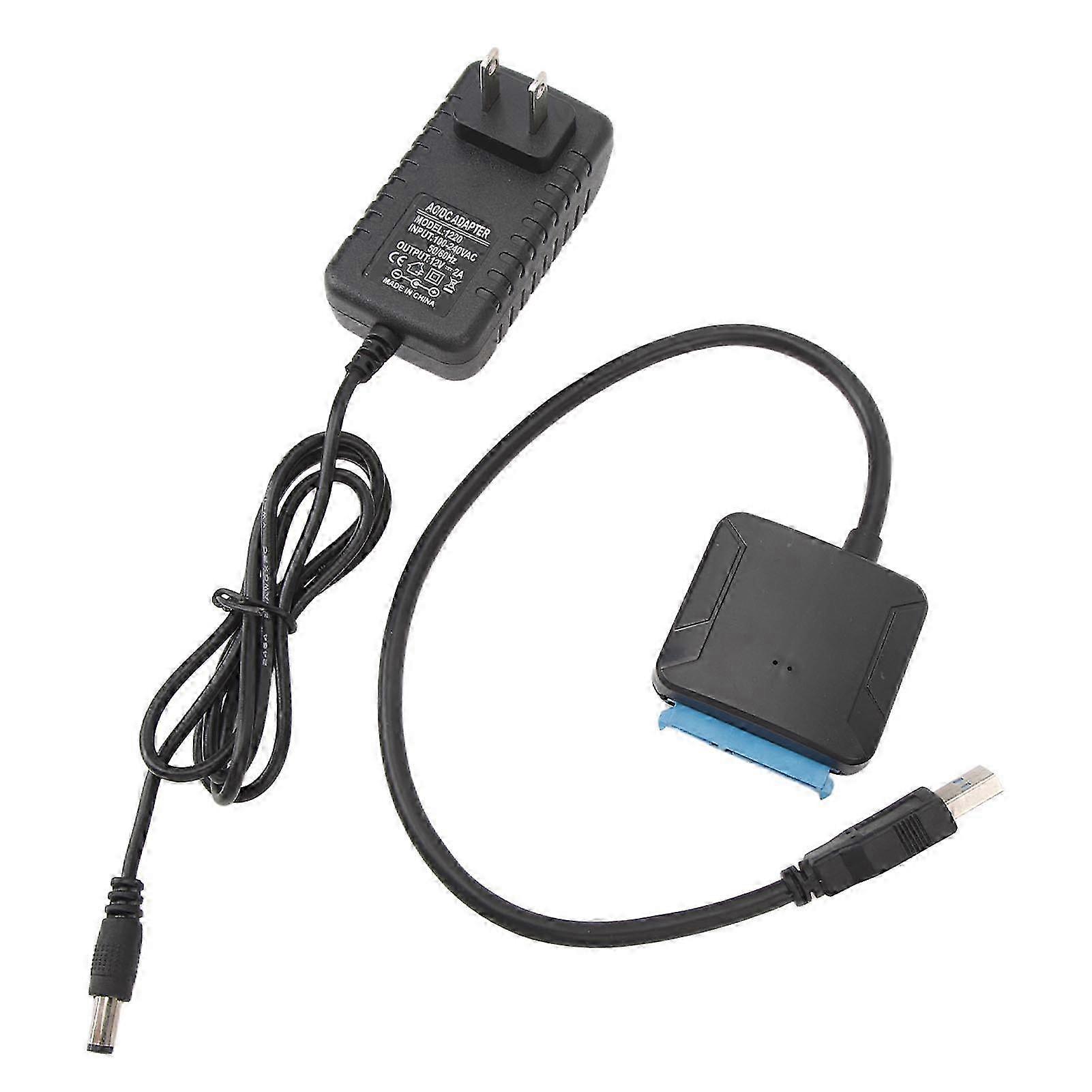 USB 3.0 to SATA Cable Plug and Play High Speed Plastic Safe USB 3.0 Hard Drive Adapter Cable with Plug US Plug 100240V