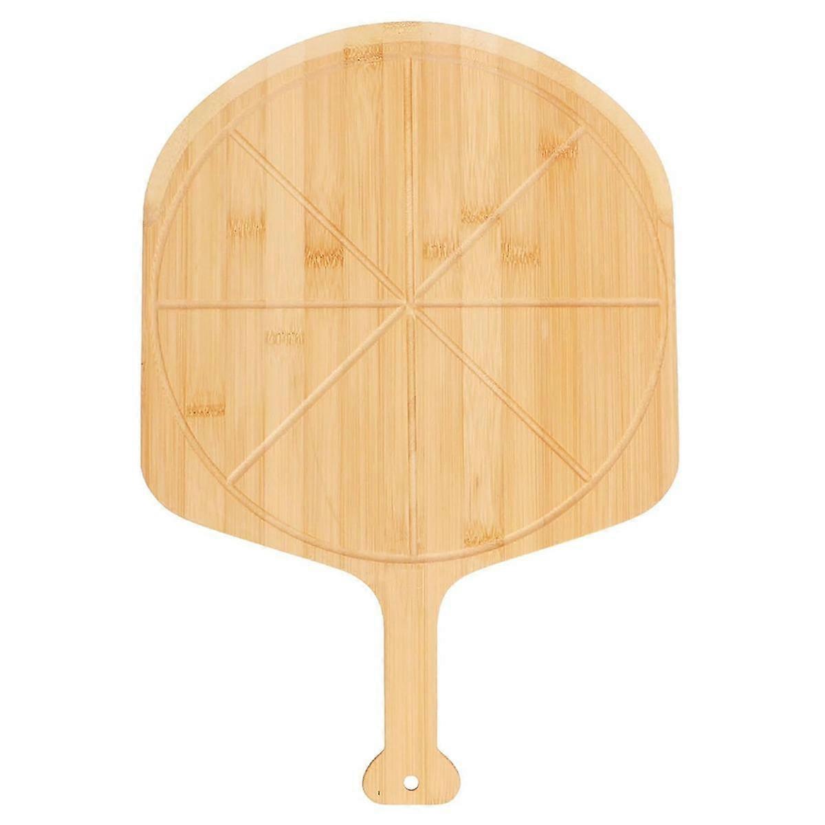 12 Inch Pizza Peel, DoubleSided Use Pizza Cutting Board with 8 Slice Grooves for Pizza, Bread, Che