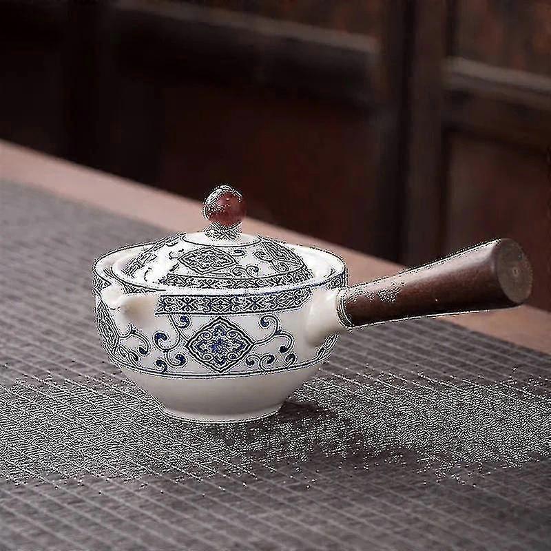 360 إبريق شاي سيراميك وعاء واحد صينية منزلية فلتر صانع الشاي الفخار الأسود الكونغ فو مجموعة شاي مقبض جانبي إبداعي8700521953053