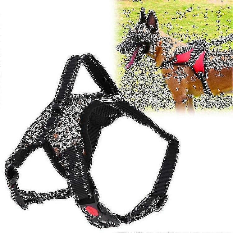Adjustable Harness For Small Medium Large Dogs Pet Walking Hand Strap, Size:s(leopard)