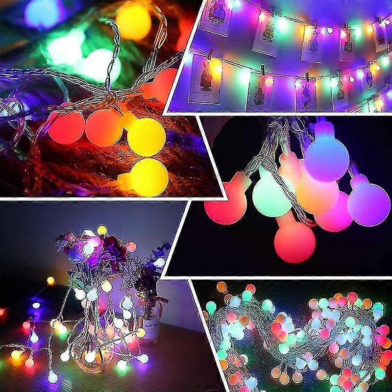 Globe String Lights Waterproof 10m 80 Led Lights Plug In Powered Christmas Lights