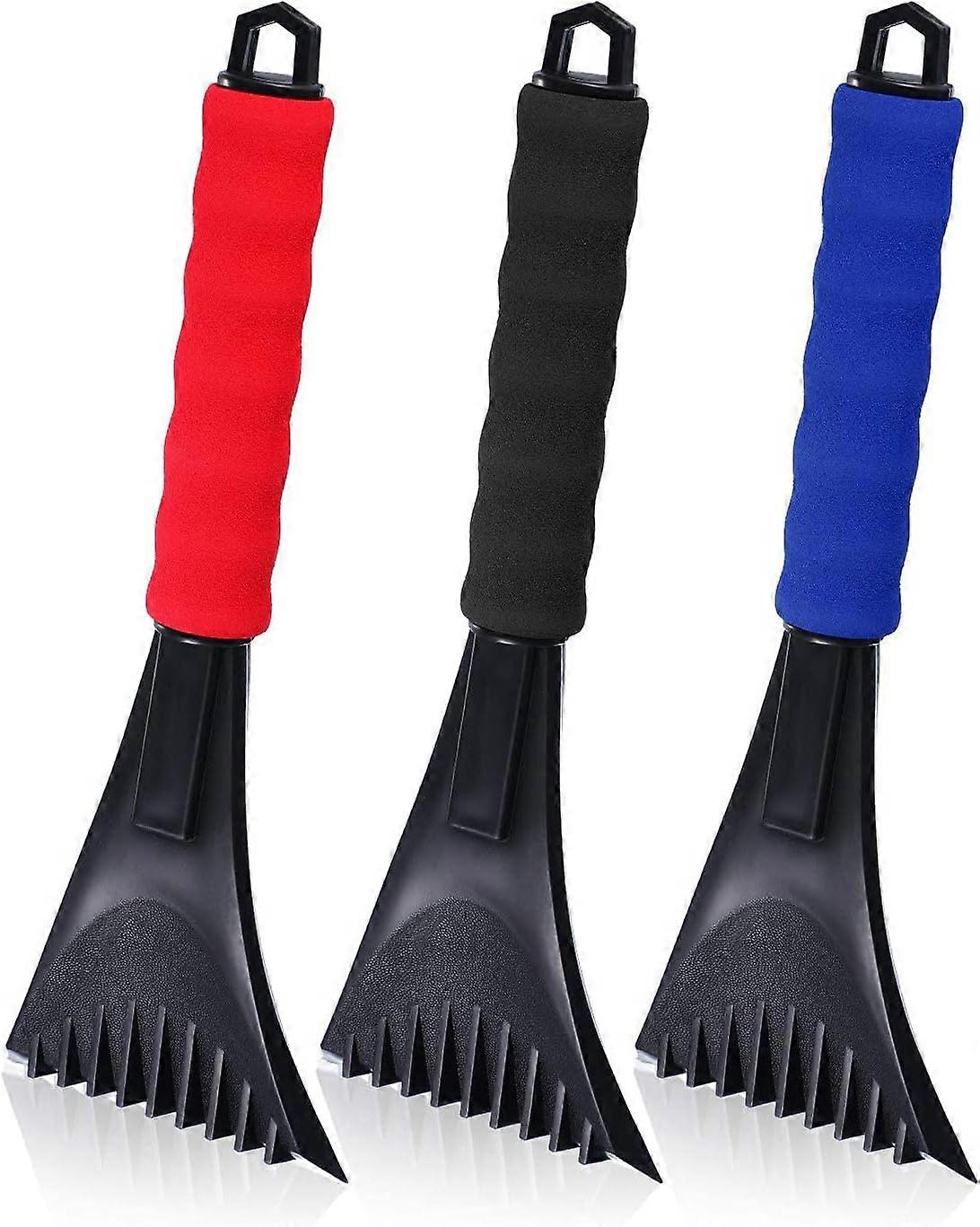 Ice Scraper Car ice Scraper, Car Scraper Windscreen Scraper, 3 Pack Car Window Scraper with Foam Handle, Frost and Snow Removal Tool for Window, Car S