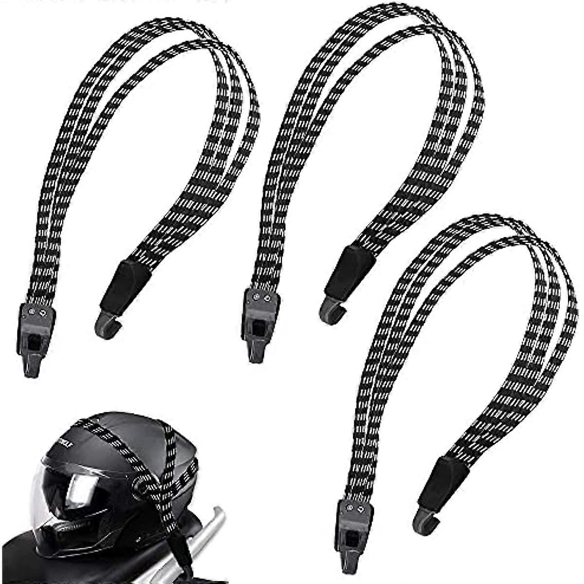 3Pcs Elastic Bike Strap 68-100cm Bicycle Elastic Rope Adjustable Bike Bungee Cords with Hooks for Bicycle and Motorcycles, or Other Purposes