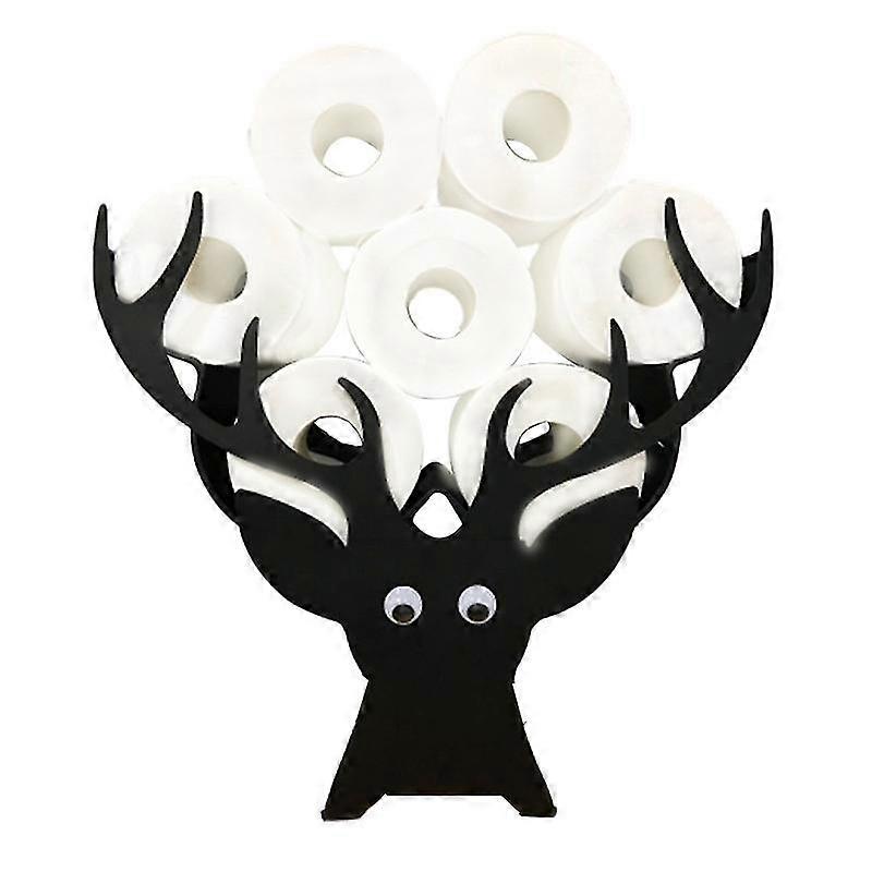 黒動物形状トイレティッシュホルダーペーパーラックロールペーパータオルホルダースタンドバスルームホームストレージ独立装飾品