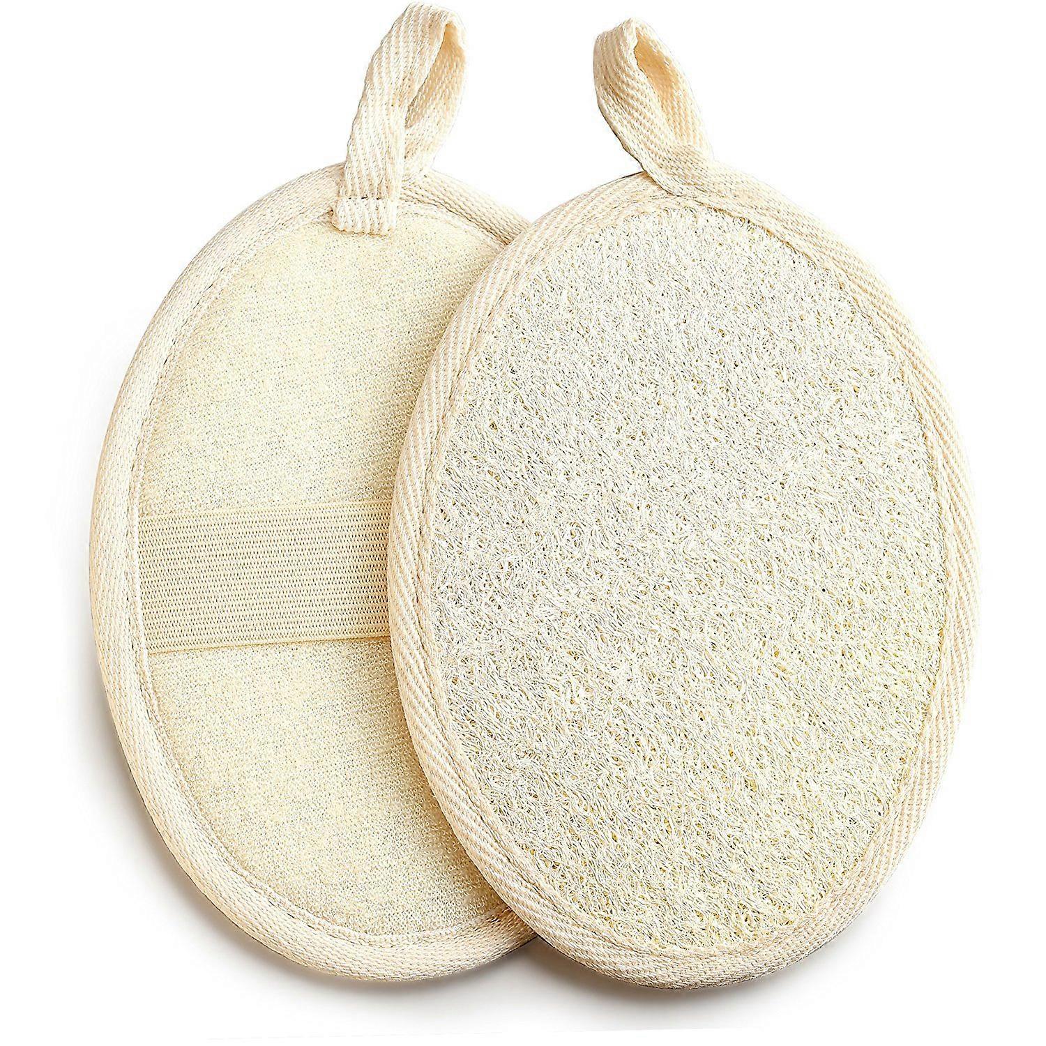 2 Pack Exfoliating Back Scrubber Set for Men - Dual-Sided Bath Brush with Long Handles and Soft Bristles