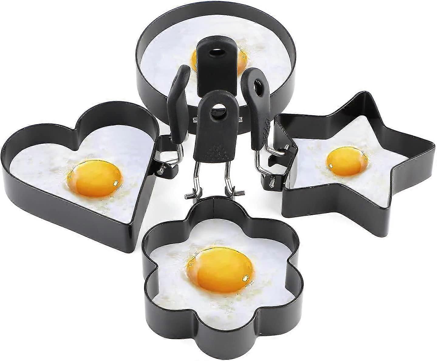 Egg Rings For Frying Eggs Nonstick 4 Packs Egg Ring Stainless Steel Pancake Mold Omelet And Egg Rings For Griddle (set Of 4)