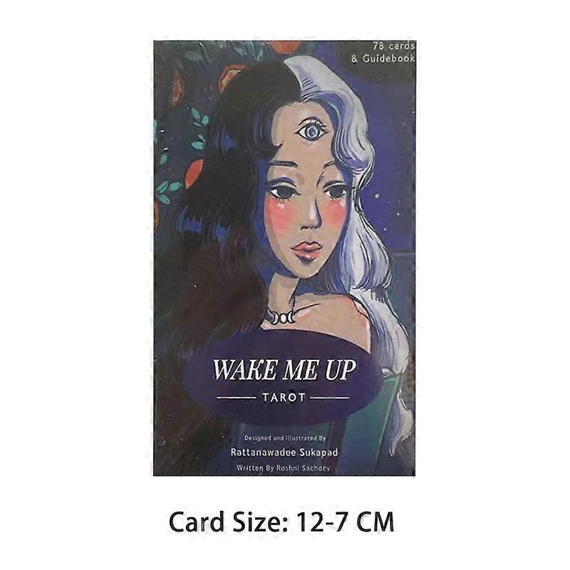 Hot sales 12-7 CM Deck: Wake Me Up Tarot Oracle Card Fate Divination Prophecy Card Family Party Game Toy Tarot Brochure Guide