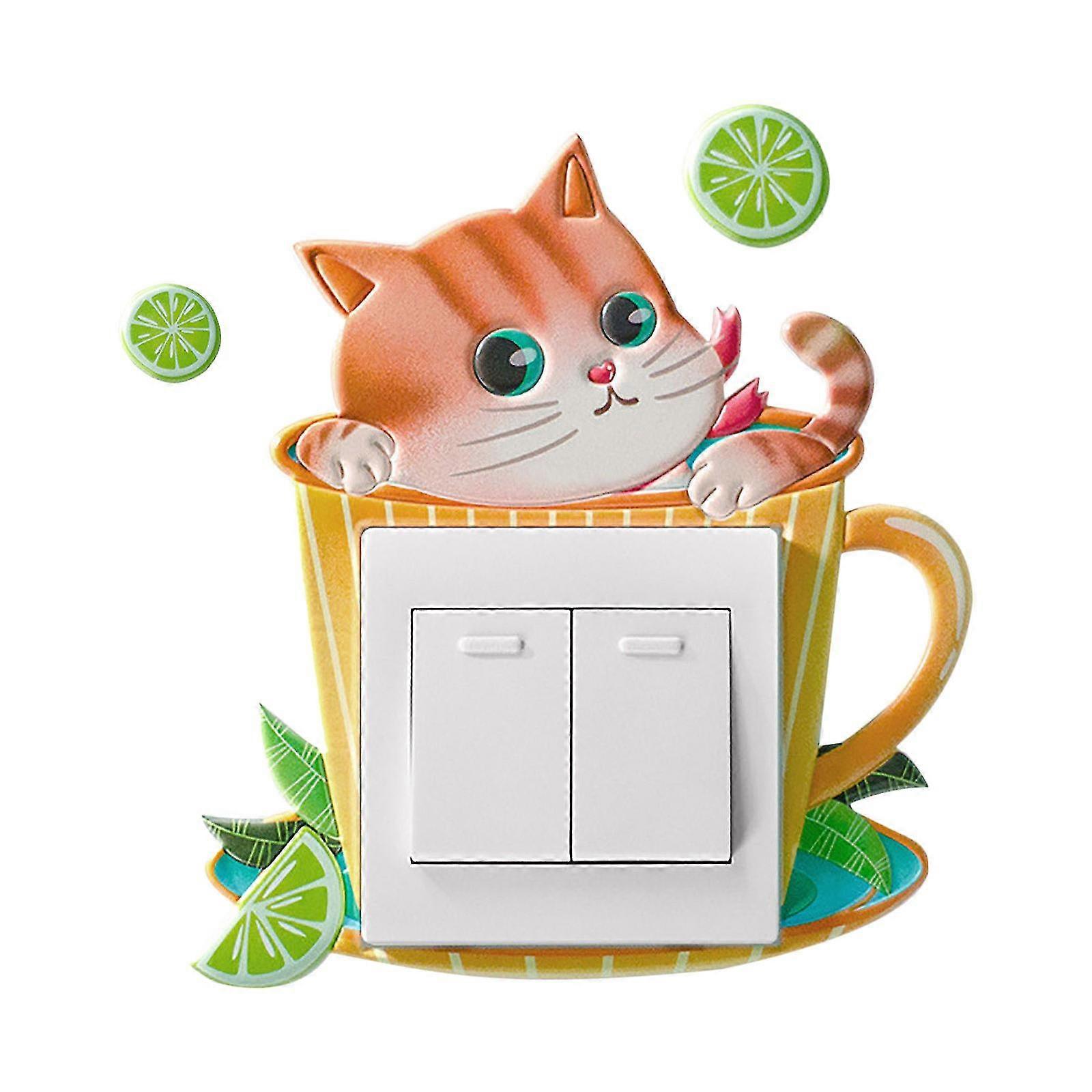 Wall Stickers Soft Luminous 3d Stereo Switch Stickers Socket Protective Cover