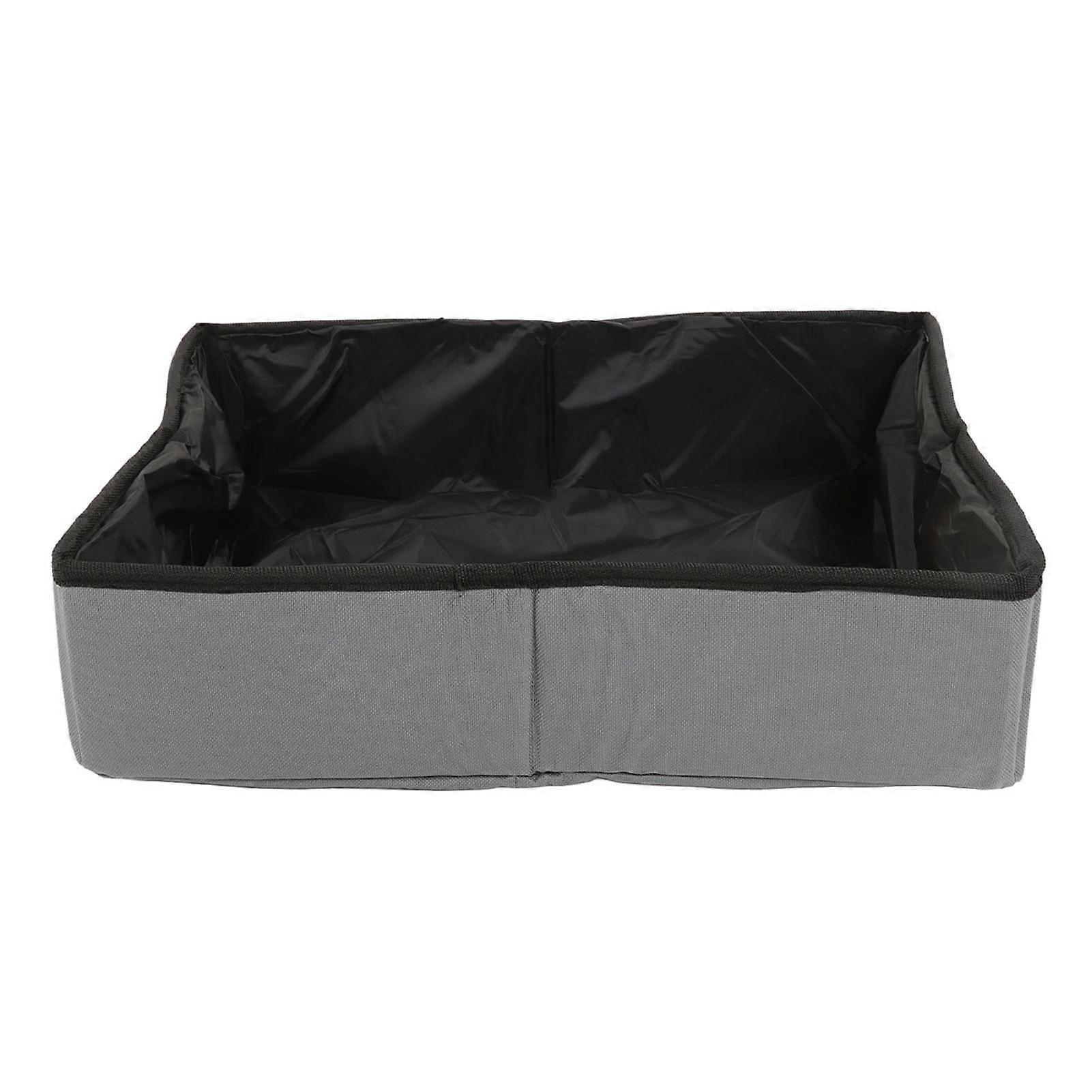 Grey Collapsible Waterproof Portable Cat Litter Box