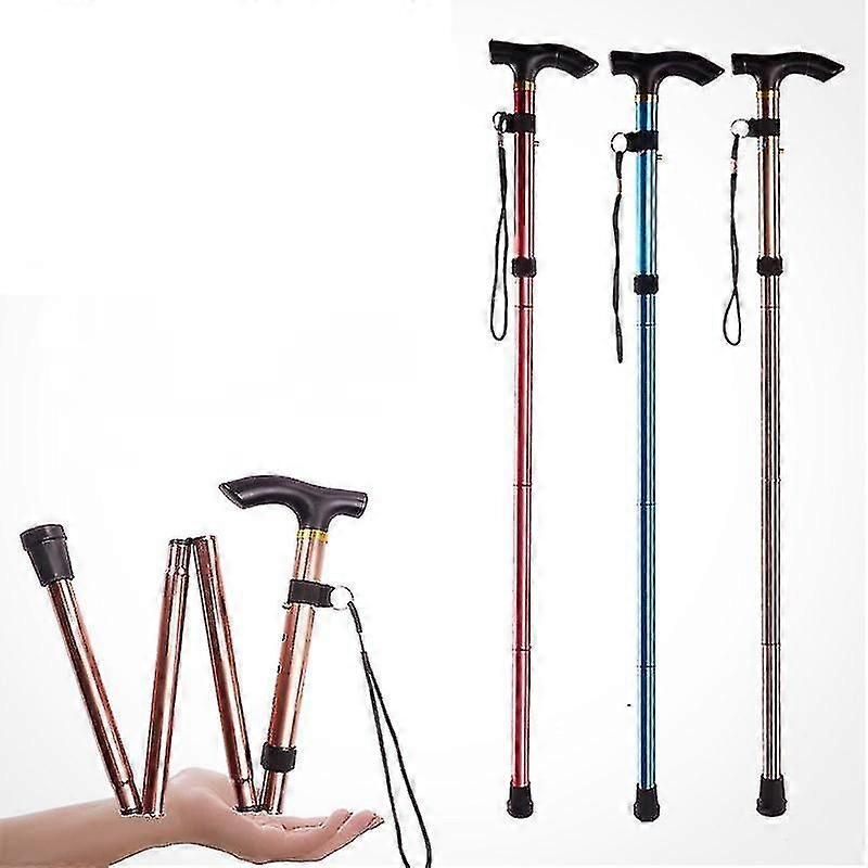 Foldable Telescopic Hiking Trekking Pole - Shockproof Walking Stick