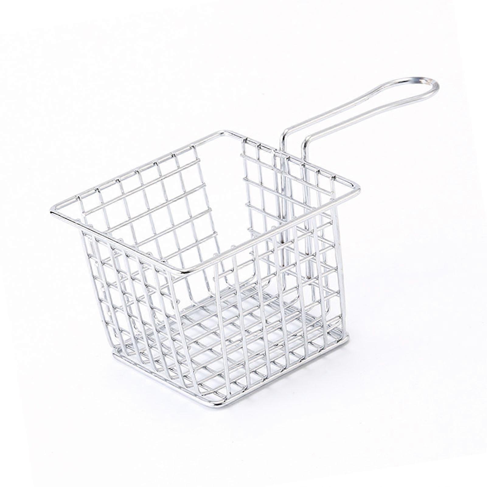 Fryer Basket Iron Strainer with Handle for Home and Restaurant Use