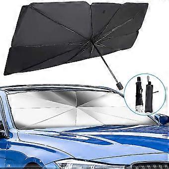 Windschutzscheibe Sonnenschutz - Auto Sonnenschutz mit faltbarem Regenschirm Sonnenschutz für Auto Windschutzscheibe, Auto Windschutzscheibe Sonnenschutz blockieren Sonnenblendung und Hitze geeignet