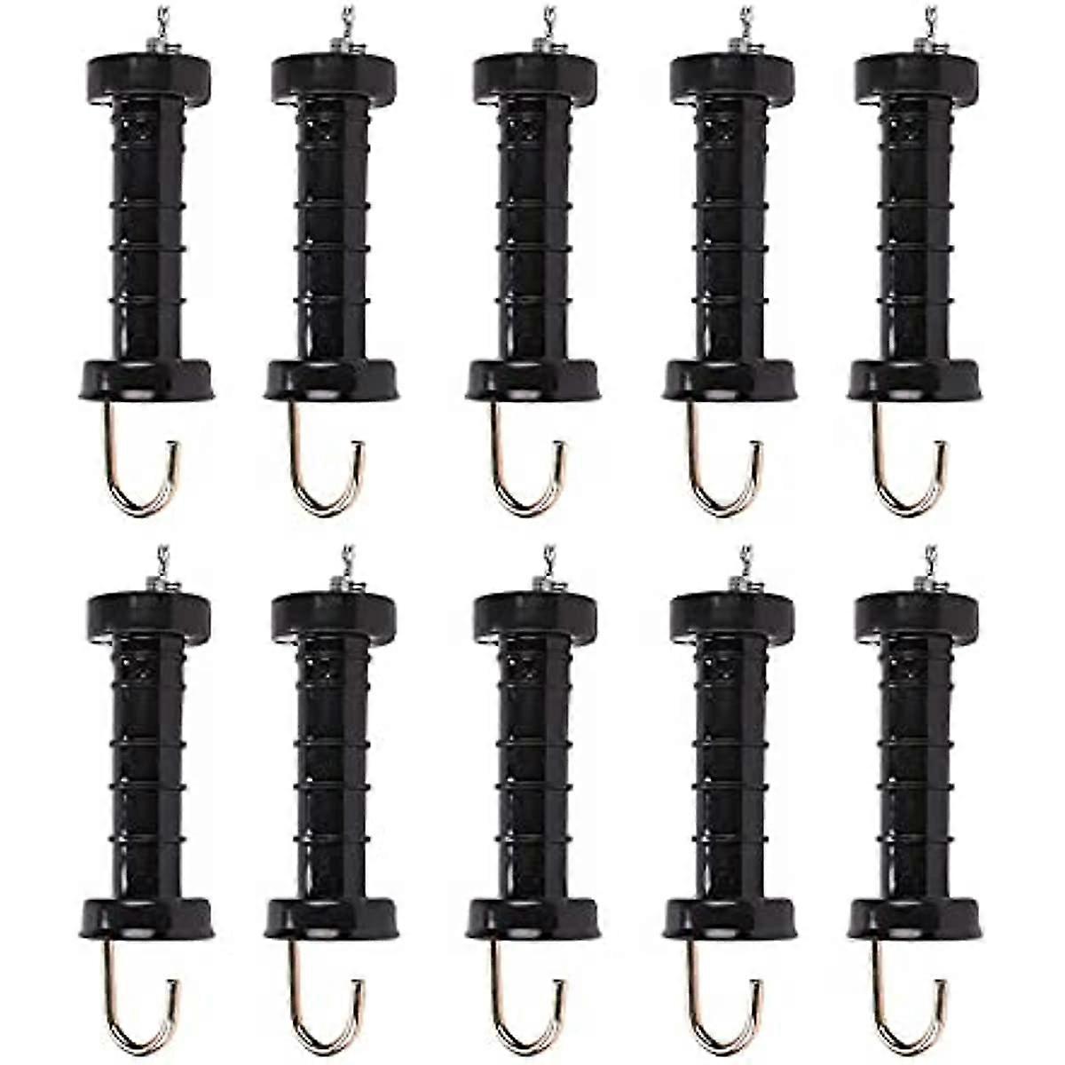Queiting 10 Pack Electric Insulated Fence Handles Heavy Duty Sprung Gate Handle for Agricultural Fencing