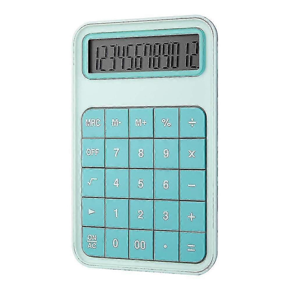 desktop Calculator Standard Features, 12 Digit Large Screen Lcd Calculator For School, Office, Home, Counter - Green PXCL