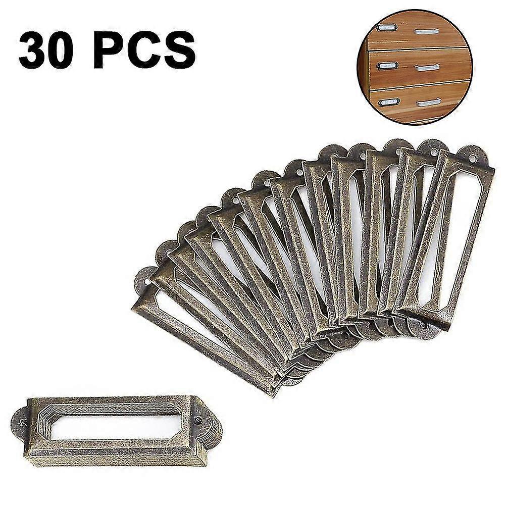 30 Pieces Card Holder Drawer Pull/label Frames Card/label Holder/tag Pull/cabinet Frame Handle/file Name Card Holder