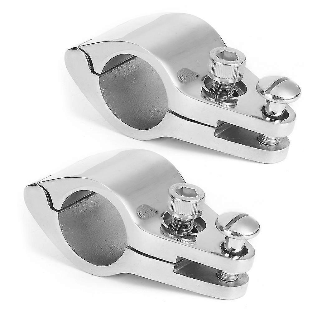 Steel Boat Hardware Fitting - 2Pcs Bimini Top Jaw Slide Clamp for Inflatable Commercial Yachts (22MM)