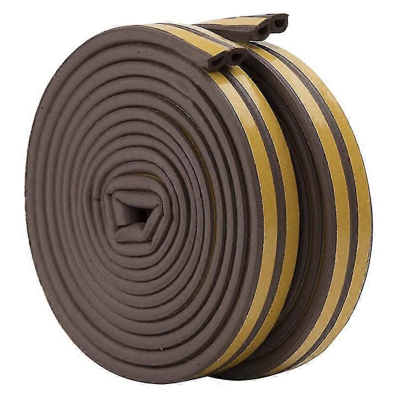 2 Roll Eva Seal Weather Strip Foam Tape D Type 10m Doors Windows Draught Excluder Anti-collision Seal Strips
