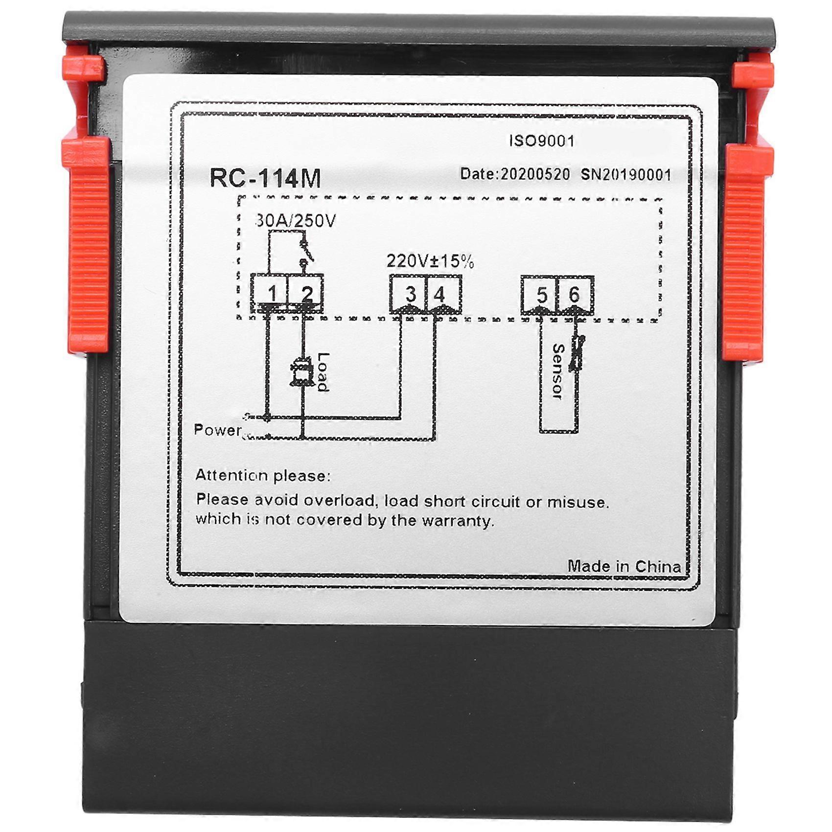 220V/30A Digital Temperature Controller Rc-114M Thermostat Relay Output -30~300 Degree With Ntc Sen