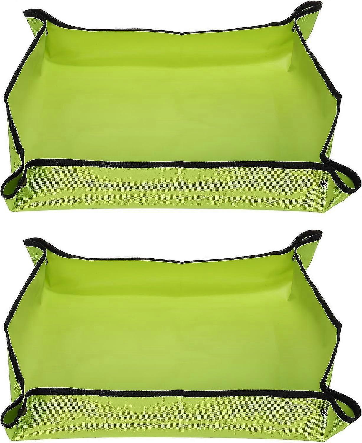 Umtopfmatte, 2er-Pack Wasserdichte Pflanzmatte Topf Umtopfschale Sukkulente Blumenerde - Ya