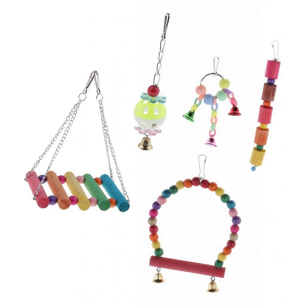 5パックバードスイングスタンディングベル咀嚼玩具