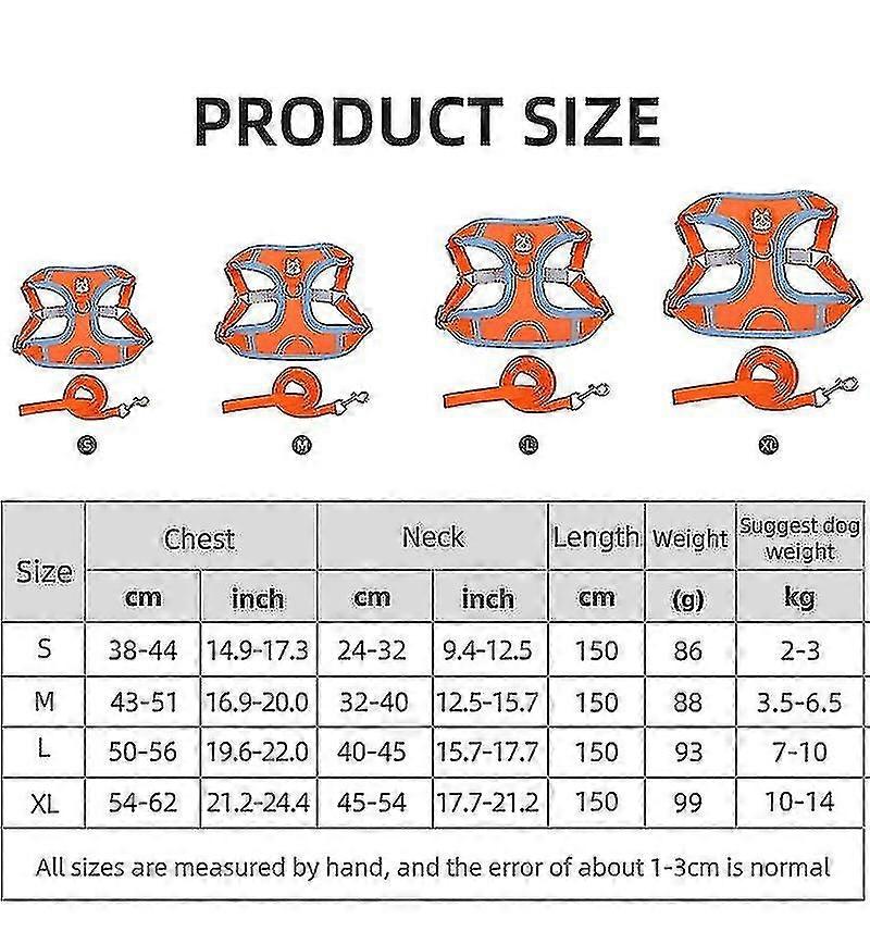 Pettorina riflettente per cani, guinzaglio per cani, guinzaglio per passeggiate e corsa, gilet con fascia toracica