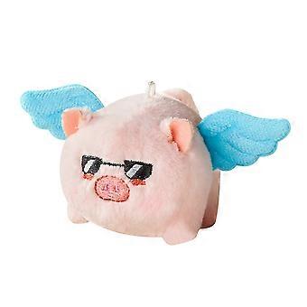 Fliegendes Ferkel Plüsch Schlüsselanhänger Schwein für Puppe Spielzeug Mädchen Rucksack Anhänger Hängend Orna