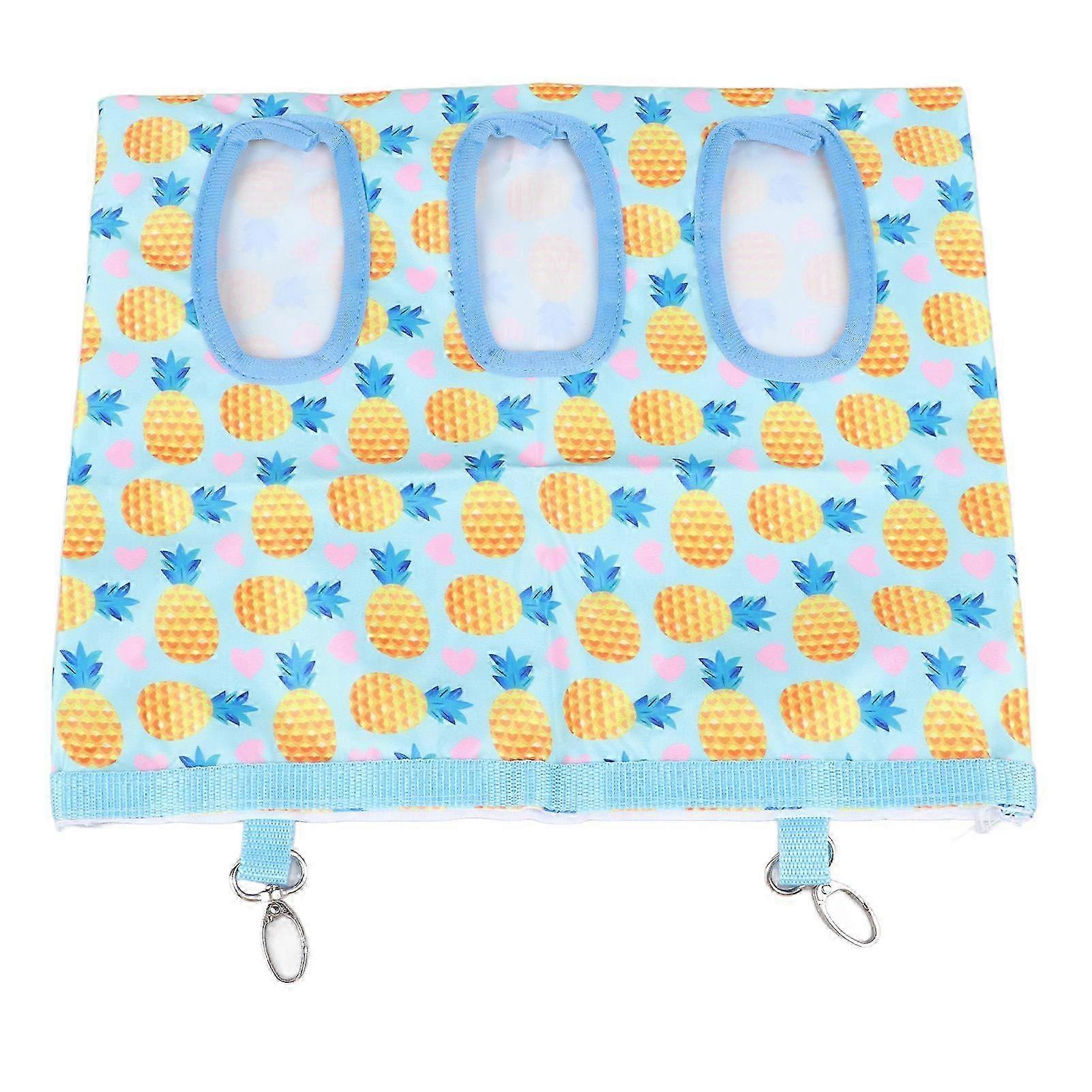 Hay Feeder Bag for Guinea Pigs and Small Animals Foldable with 3 Holes Hanging Design