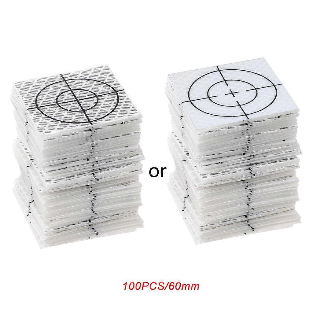 100 Pcs Reflector Sheet Reflective Tape Target Total Station 20/30/40/50/60mm