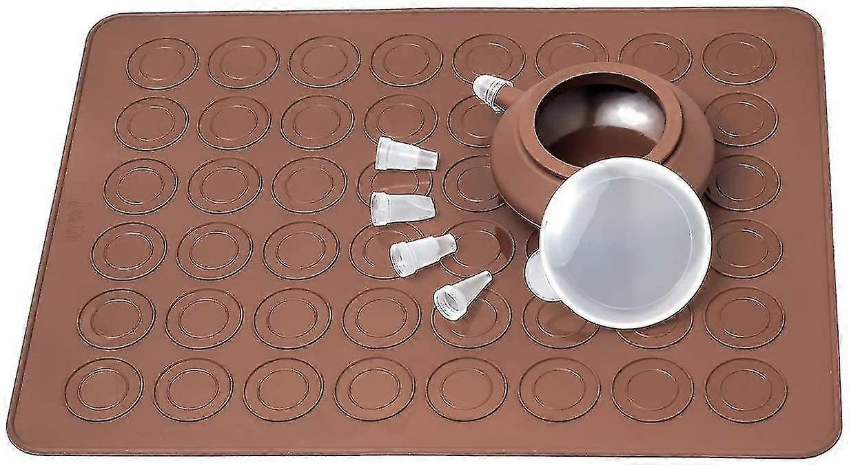 Gjør sett- 48 kapasitet Macaron silikon bakematte form