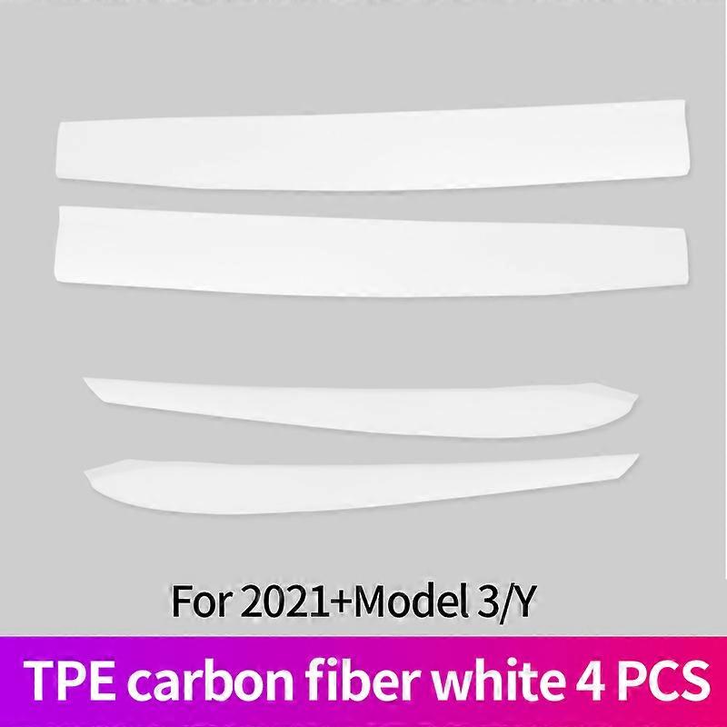 עבור טסלה 2021-2023 דגם 3 דגם Y לוח מחוונים דלת רכב TPE רצועת נוי פנימית לקצץ אביזרי מדבקת מגן