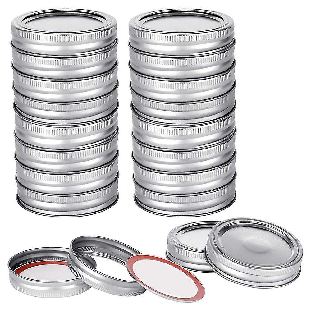 20Pcs Mason Jar Lids & Rings Set for Regular Mouth Canning,Split-Type & Leak Proof Lids for Ball Kerr Jars (70 MM)