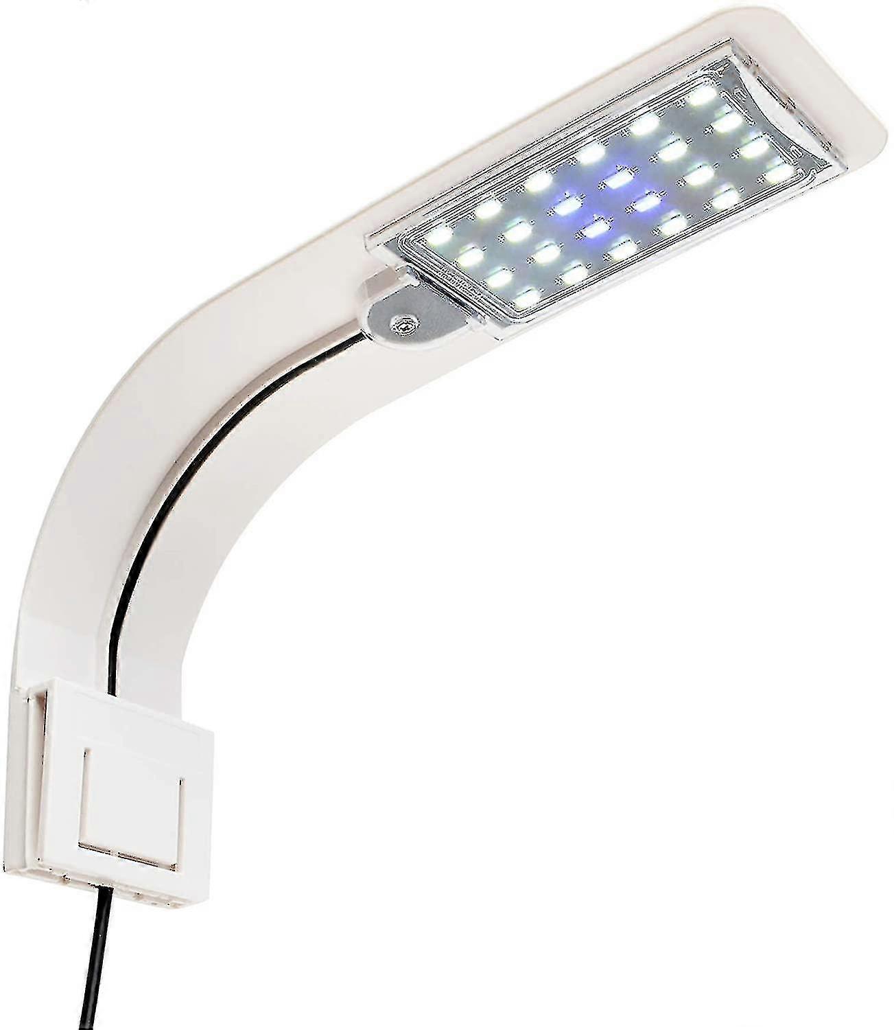 Ultra-small Led Light For Small Aquariums, Mini Aquarium Clip Lights, With 24 White And Blue Leds, For 30-40cm Aquariums, 10w (white)