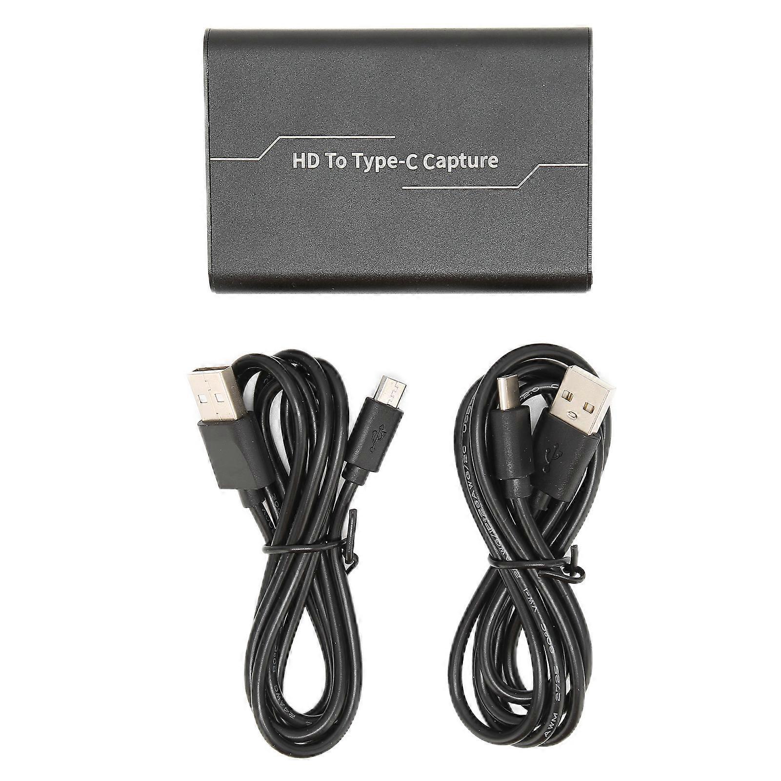 HD Multimedia Interface To Type C Audio Video Capture Portable Video Recorder for HD Acquisition Live Broadcasting