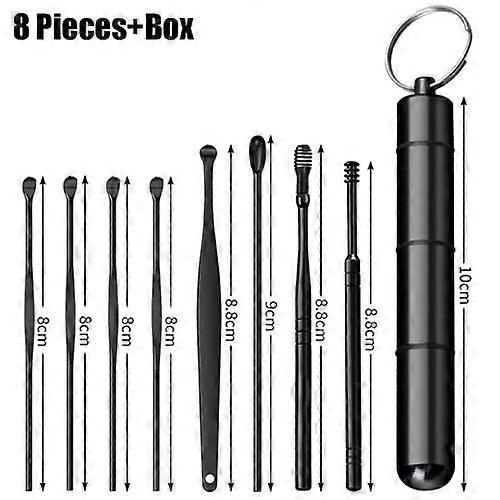 Čistič uší Odstraňovač ušního mazu Nástroj Vyndejte ušní maz Lžíce Spirála Uši Vytvrzovací sada