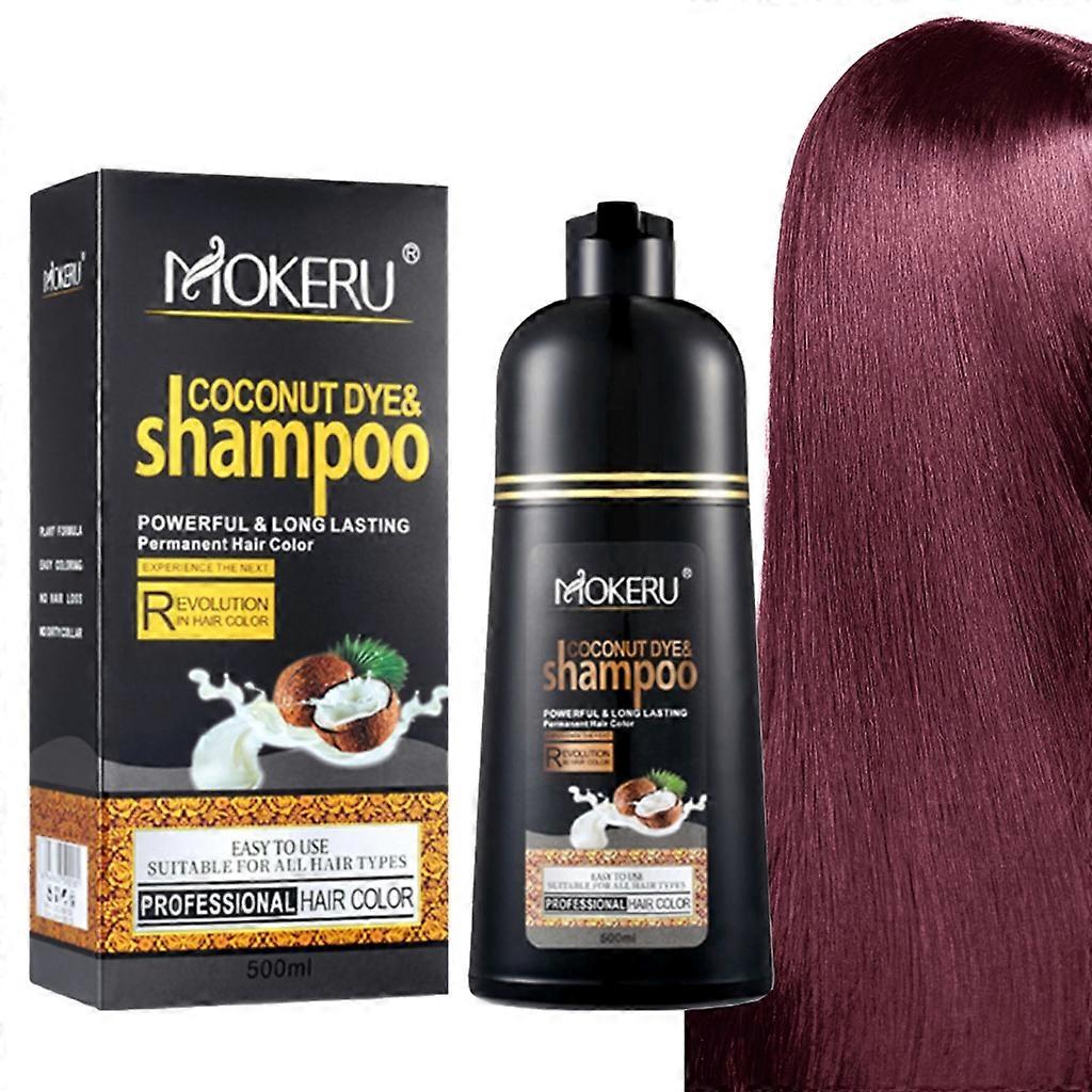 Shampooing de couleur de cheveux Shampooing de teinture pour cheveux à la noix de coco Coloration instantanée des cheveux en quelques minutes