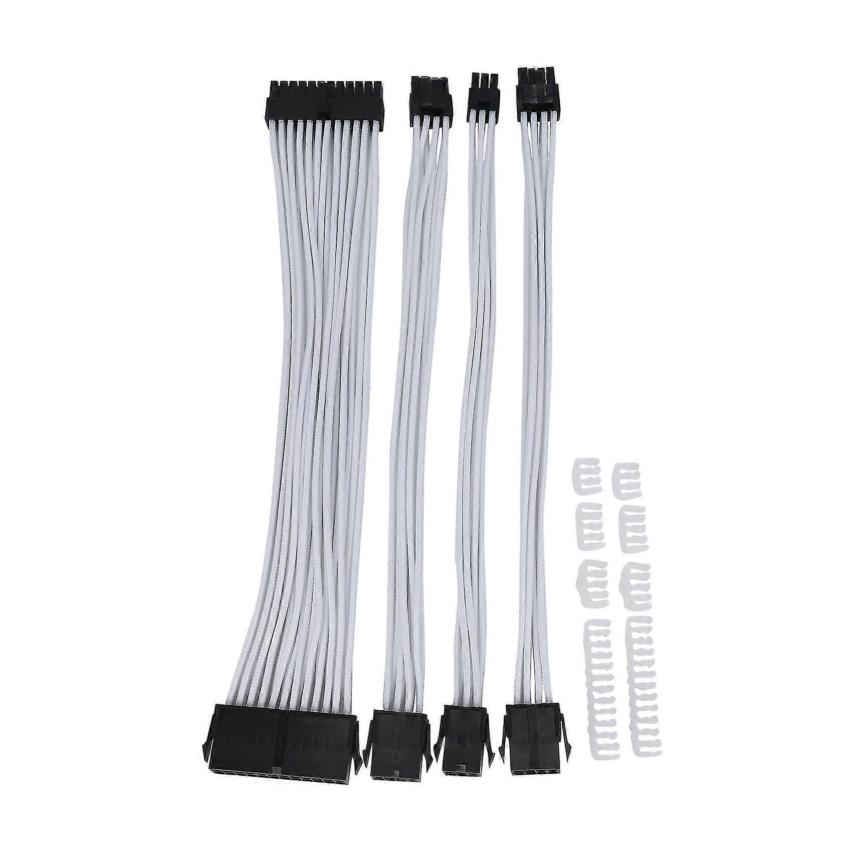 Basic Extension Cable Kit; 1pcs Atx 24pin/eps 4+4pin/pci-e 8pin/pci-e 6pin Power Extension Cable
