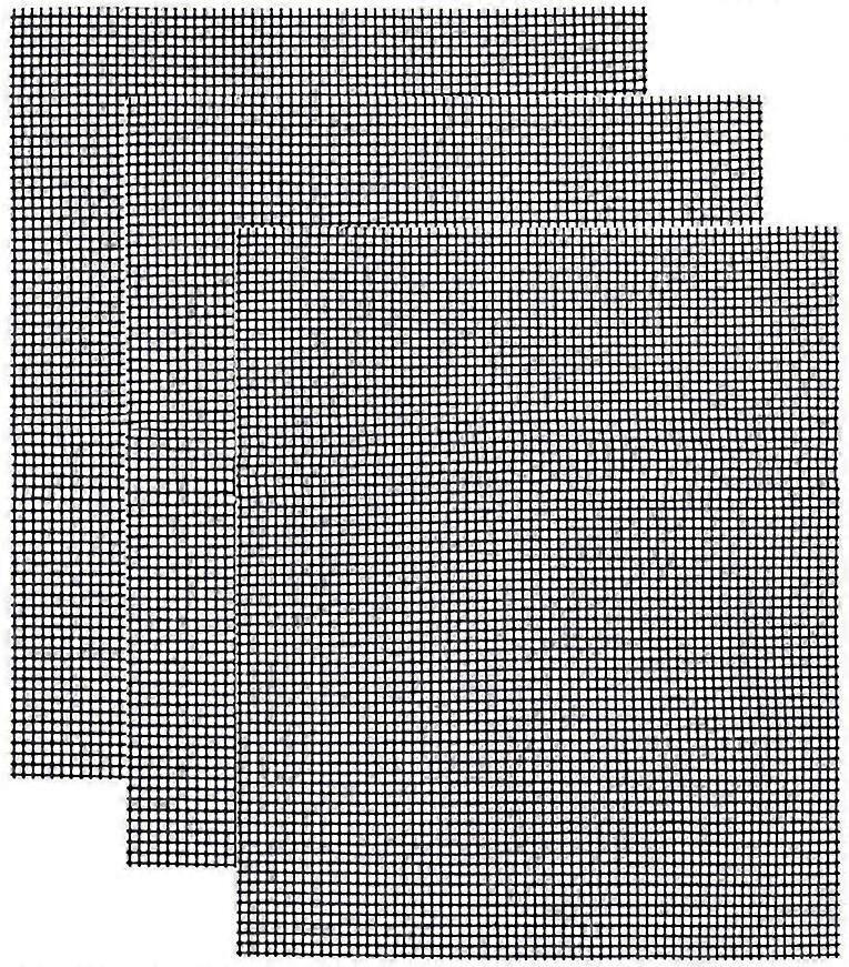 Grilling Mat, Non-Stick Barbecue Mesh Durable Heat Resistant Grilling Mesh Easy to Clean for Grilling Meat, Vegetables, Seafood (3 Pieces40 * 30)