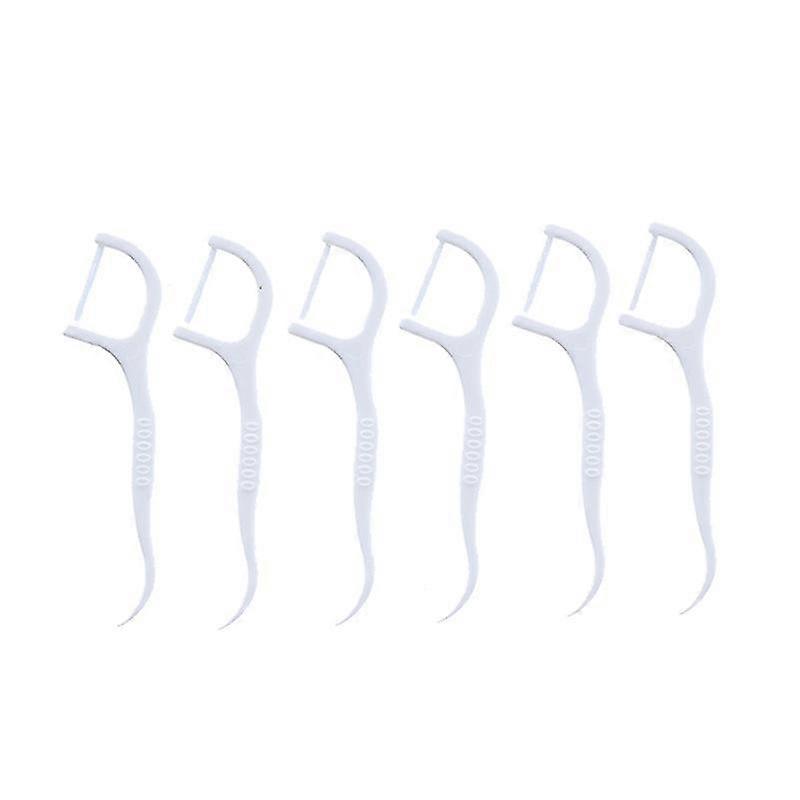 Dental Floss Picks, Plastic Tooth Floss Picks Interdental Floss Sticks Dental Floss Toothpick Triple Clean Floss Picks Teeth Cleaning Flossing Stick D